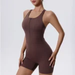 Sweltering - Tuta Yoga Donna con Cerniera Push-Up per Fitness e Allenamento