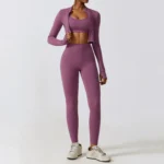 Set Yoga 2/3 Pezzi Donna - Tuta da Allenamento con Push Up, Fitness e Yoga - immagine 5