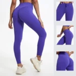 Hearuisavy - Leggings Yoga Push-Up Alta Compressione con Coulisse | Leggings Sportivi Traspiranti a Vita Alta per Donna - immagine 3