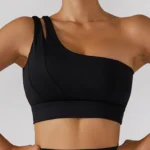 Sweltering - Reggiseno Sportivo Monospalla da Donna, Push-Up e Alta Attività per Yoga e Fitness, Antiurto - immagine 3