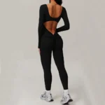 Tuta Yoga Donna a Maniche Lunghe con Retro a U e Tasche Utility - immagine 2