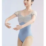 Vestito da Ballo Balletto per Ragazze – Body da Danza Maniche Corte per Adulti, Abbigliamento Ginnastica, Body da Balletto per Donna - immagine 2