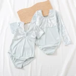 Sweltering - Body da Balletto per Bambini in Velluto, Manica Lunga per Danza Classica e Ginnastica Autunno-Inverno - immagine 4