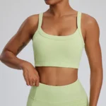 Sweltering - Reggiseno Sportivo Elastico a Forma di U per Donna, Push Up, Antiurto, Asciugatura Rapida per Yoga, Fitness e Corsa - immagine 6
