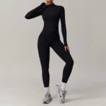 Sweltering - Set Yoga da Donna con Cerniera e Maniche Lunghe, Tuta Sportiva per Allenamento, Fitness e Corsa, Abbigliamento da Palestra - immagine 3