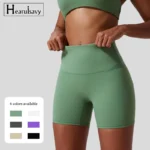 Hearuisavy Pantaloncini Push-Up Yoga a Vita Alta, Leggings Sportivi da Palestra per Donna, Pantaloncini da Ciclismo per Allenamento di Alta Qualità