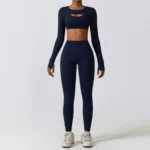 Set Yoga 2/3 Pezzi Donna - Tuta da Allenamento con Push Up, Fitness e Yoga - immagine 3