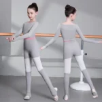 Abbigliamento da Balletto per Ragazze - Body Off Spalla, Maglione Top, Pantaloncini e Ginocchiere