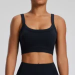 Sweltering - Reggiseno Sportivo Elastico a Forma di U per Donna, Push Up, Antiurto, Asciugatura Rapida per Yoga, Fitness e Corsa - immagine 4