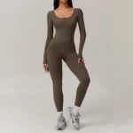 Tuta Yoga Donna a Maniche Lunghe con Retro a U e Tasche Utility - immagine 6