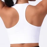 Reggiseno Sportivo Senza Cuciture - Top da Palestra ad Alta Intensità, Corsa, Yoga e Allenamento, Gilet Fitness Antiurto a Costine - immagine 4