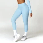 Hearuisavy Scrunch Leggings da Palestra Donna, Pantaloni da Allenamento Push-Up a Vita Alta, Collant Sportivi per Yoga e Running - immagine 2
