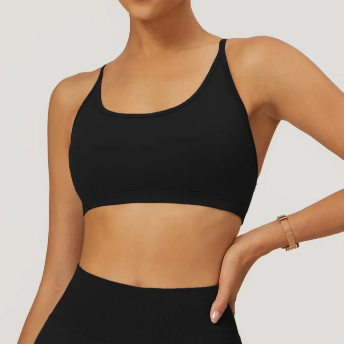 Sweltering - Reggiseno Sportivo Donna Senza Cuciture con Spalline Incrociate - immagine 5