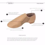 Scarpe da Ballo Jazz in Vera Pelle per Bambine e Adulti - Con Suola Antiscivolo e Design Slip-On - immagine 6