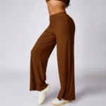 Sweltering - Pantaloni Sportivi Donna a Gamba Larga, Pantaloni Casual a Vita Alta con Elastico - immagine 3