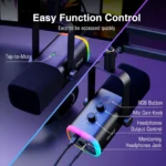 Kit Microfono da Gioco FIFINE XLR/USB con Supporto Muto, RGB, e Braccio per Cuffie – Microfono Dinamico per PC e PS5/4 con Mixer Amplificatore AM8T - immagine 5