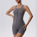 Sweltering - Tuta Yoga Donna con Cerniera Push-Up per Fitness e Allenamento - immagine 2