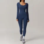 Tuta Yoga Donna a Maniche Lunghe con Retro a U e Tasche Utility - immagine 5