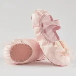 Scarpe da Ballo per Bambini con Suola Morbida, Decorazione a Coniglio e Lace-up per Ballerine, Performance e Stage - immagine 2
