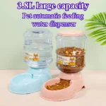 Alimentatore Automatico per Animali Domestici 3.8L - Distributore d'Acqua per Gatti e Cani, Rifornimento Automatico per Idratazione