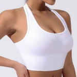 Reggiseno Sportivo Senza Cuciture - Top da Palestra ad Alta Intensità, Corsa, Yoga e Allenamento, Gilet Fitness Antiurto a Costine - immagine 6