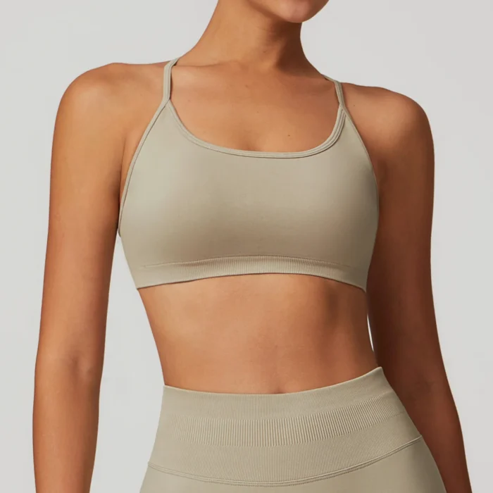 Sweltering - Reggiseno Sportivo Donna Senza Cuciture con Spalline Incrociate - immagine 4