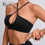 Hearuisavy - Reggiseno Sportivo Yoga Sexy con Incrocio per Donna | Top Allenamento Fitness