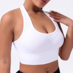 Reggiseno Sportivo Senza Cuciture - Top da Palestra ad Alta Intensità, Corsa, Yoga e Allenamento, Gilet Fitness Antiurto a Costine - immagine 2