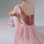 Body da Balletto per Donna Senza Maniche in Velluto – Body per Yoga, Ginnastica e Costume da Palcoscenico - immagine 3