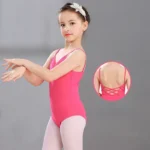 Sweltering - Body da Balletto per Bambina con Canotta e Incrocio sul Retro, Elegante e Comodo per Danza e Ginnastica