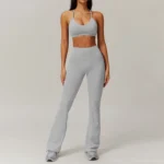 Sweltering - Set da Yoga 2 Pezzi Donna con Reggiseno a Maniche Lunghe e Leggings a Vita Alta per Allenamento Fitness - immagine 6