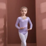 Costume da Balletto per Ragazze – Body con Manica Lunga/Corta in Cotone, Perfetto per Danza e Ginnastica - immagine 2