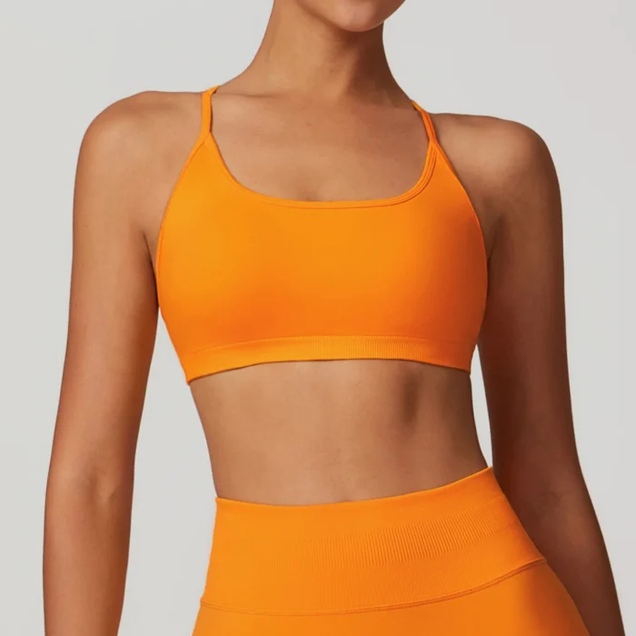 Sweltering - Reggiseno Sportivo Donna Senza Cuciture con Spalline Incrociate - immagine 6