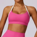 Sweltering - Reggiseno Sportivo Donna Halter Top Push-Up per Yoga e Fitness, Traspirante e Asciugatura Rapida - immagine 5