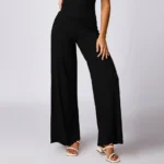 Sweltering - Pantaloni Sportivi Donna a Gamba Larga, Pantaloni Casual a Vita Alta con Elastico - immagine 5