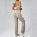 Sweltering - Set Yoga 2 Pezzi Nude Feeling per Donna con Reggiseno Push Up e Leggings a Vita Alta, Abbigliamento Sportivo per Fitness, Running e Allenamento - immagine 3