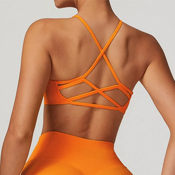 Sweltering - Reggiseno Sportivo Donna Senza Cuciture con Spalline Incrociate - immagine 1