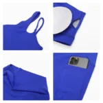 Hearuisavy - Tuta da Allenamento Scrunch 2 Pezzi Donna, Set da Yoga con Reggiseno Sportivo e Pantaloncini Fitness - immagine 6