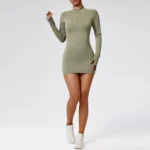 Sweltering - Tuta Yoga Donna a Maniche Lunghe con Cerniera e Design Push-Up - immagine 6