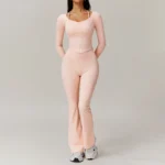 Sweltering - Set da Yoga 2 Pezzi Donna con Reggiseno a Maniche Lunghe e Leggings a Vita Alta per Allenamento Fitness - immagine 5