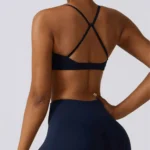 Sweltering - Set Yoga Donna 2 Pezzi Senza Cuciture con Reggiseno Sportivo e Leggings a Vita Alta - immagine 3