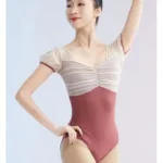Vestito da Ballo Balletto per Ragazze – Body da Danza Maniche Corte per Adulti, Abbigliamento Ginnastica, Body da Balletto per Donna - immagine 5