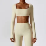 Sweltering - Crop Top Yoga Donna, Maglietta da Corsa a Maniche Lunghe per Fitness e Allenamento - immagine 2