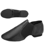 Scarpe da Ballo Jazz in Vera Pelle per Bambine e Adulti - Con Suola Antiscivolo e Design Slip-On - immagine 3