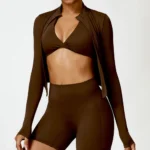 Sweltering - Camicia da Palestra Donna Yoga con Cerniera, Top Push-Up per Allenamento e Corsa - immagine 5