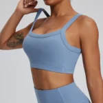 Sweltering - Reggiseno Sportivo Elastico a Forma di U per Donna, Push Up, Antiurto, Asciugatura Rapida per Yoga, Fitness e Corsa - immagine 3