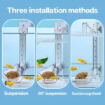 Tubo di Alimentazione per Serbatoio di Pesce - Dispositivo di Alimentazione per Gamberetti e Pesci, Alimentazione Precisa, Vassoio in Cristallo - immagine 2