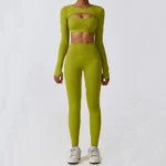 Set Yoga 2/3 Pezzi Donna - Tuta da Allenamento con Push Up, Fitness e Yoga - immagine 6