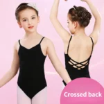 Sweltering - Body da Balletto per Bambina con Canotta e Incrocio sul Retro, Elegante e Comodo per Danza e Ginnastica - immagine 3
