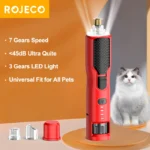 ROJECO TrimEase™ - Lima Elettrica per Unghie con LED e 7 Velocità Regolabili